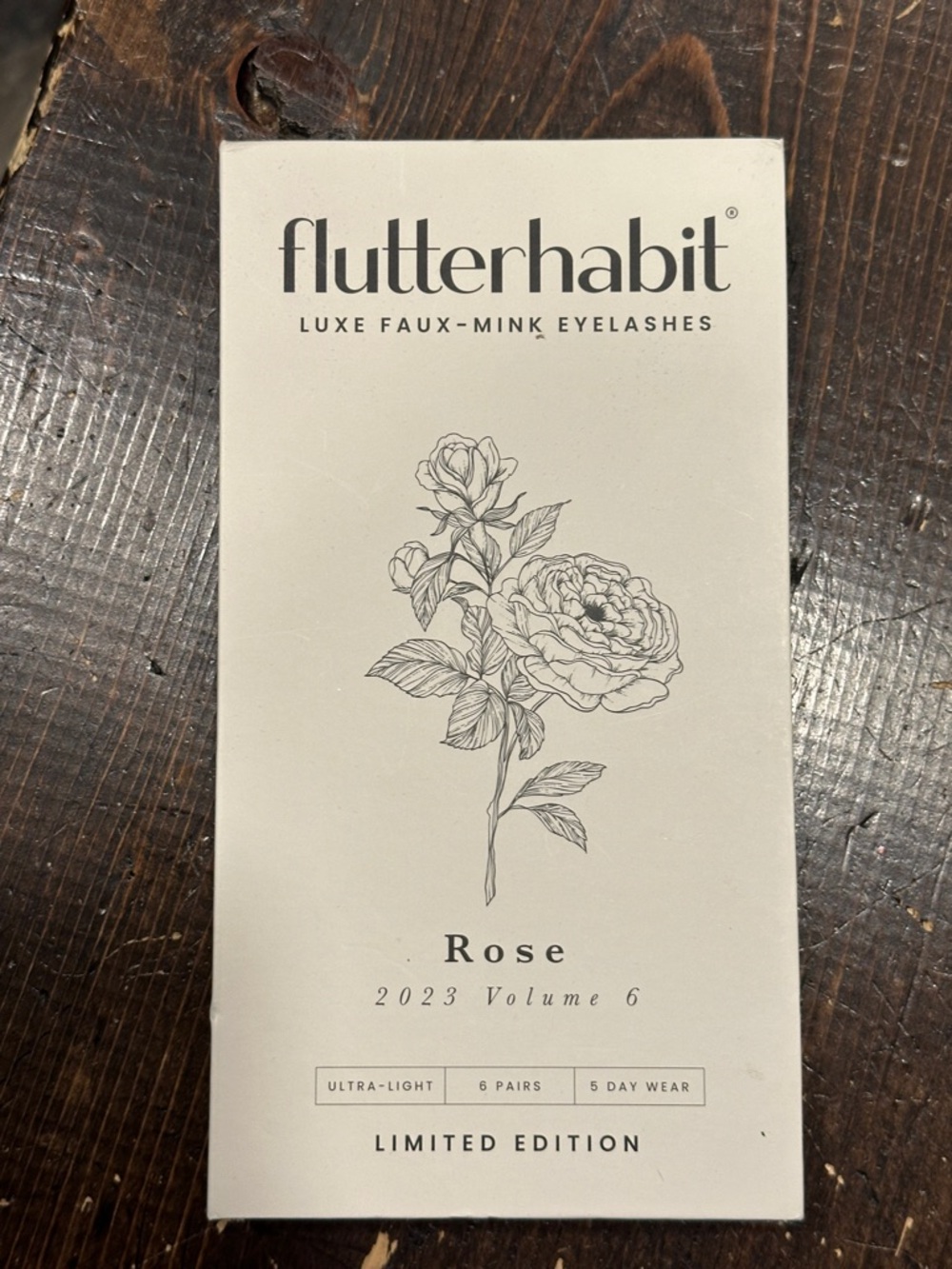 flutterhabit Rose Luxe Faux-Mink Eyelashes - Natural Beige